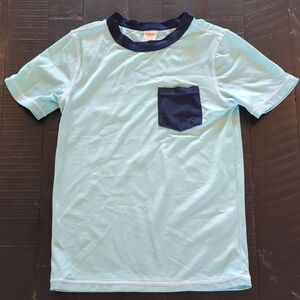 Light Blue Rashguard with Navy Accents